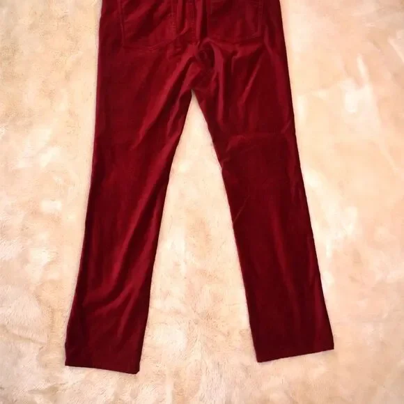 Lauren Ralph Lauren VTG 90s Bright Red Pant Sz 10 Velvety Soft Boot Cut Mid Rise - Picture 10 of 13
